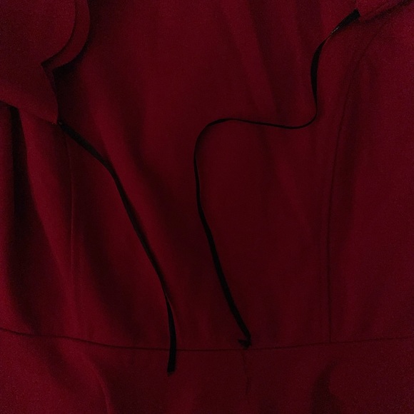 NWT Lulu’s Red Scalloped Skater Dress - Picture 2 of 11